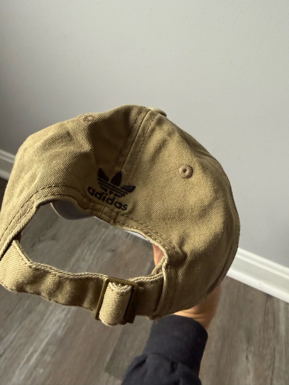 Adidas Trefoil Olive Green Adjustable Baseball Cap Hat OS - Picture 2 of 5